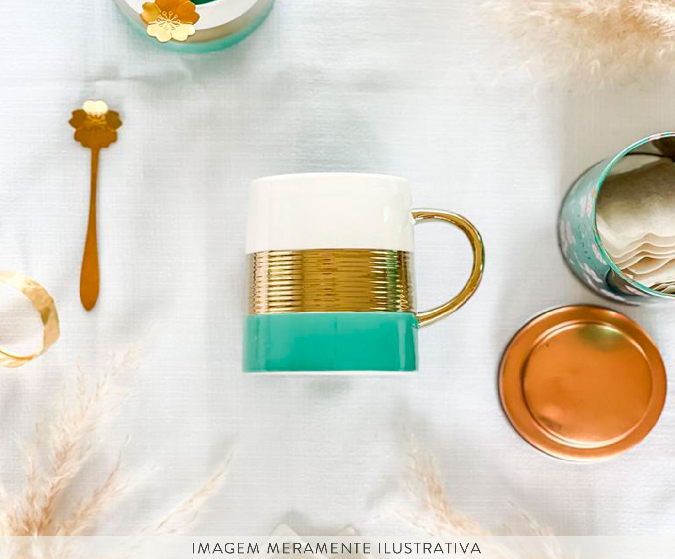 Caneca em Porcelana Vic Verde image number 3