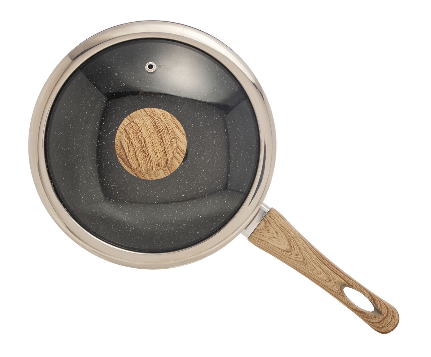 Panela de Indu&ccedil;&atilde;o e Tampa Granilite Marrom - image 0