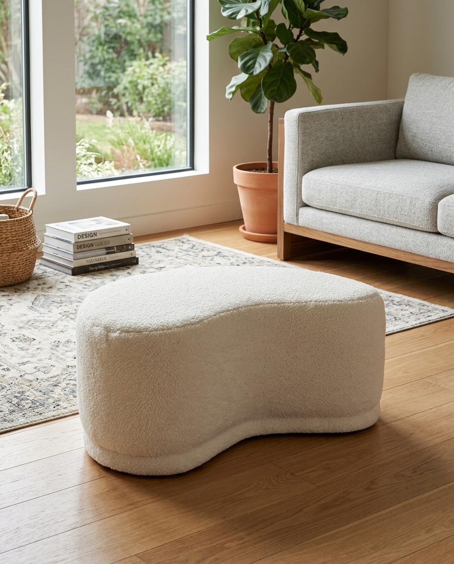 Puff Grand em Boucle Longo Off-White image number 7