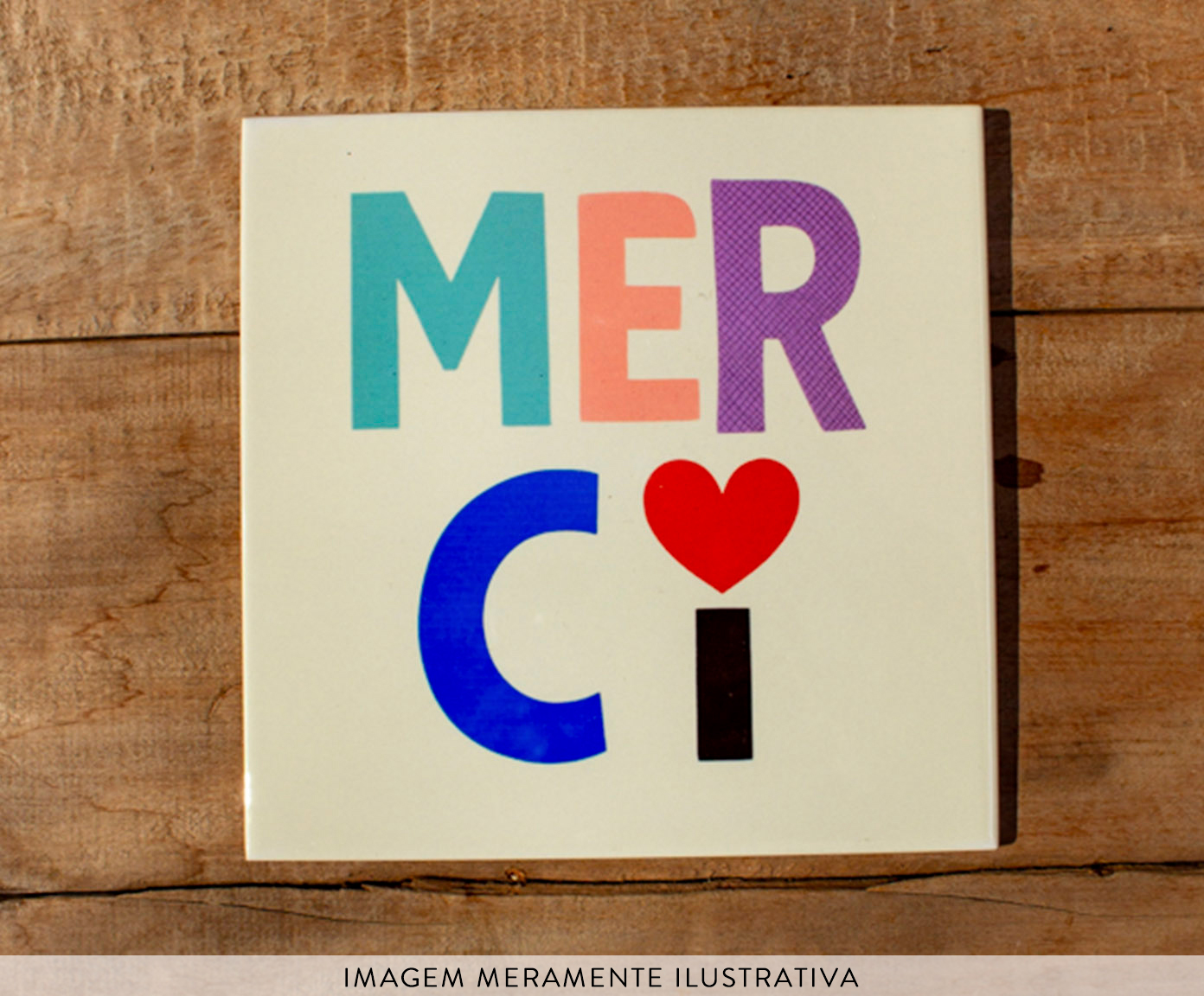 Azulejo Decorativo "Merci" image number 1