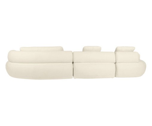 Sof&aacute; Laguna by Elle - Chaise Boucl&ecirc; Off-White V image number 5