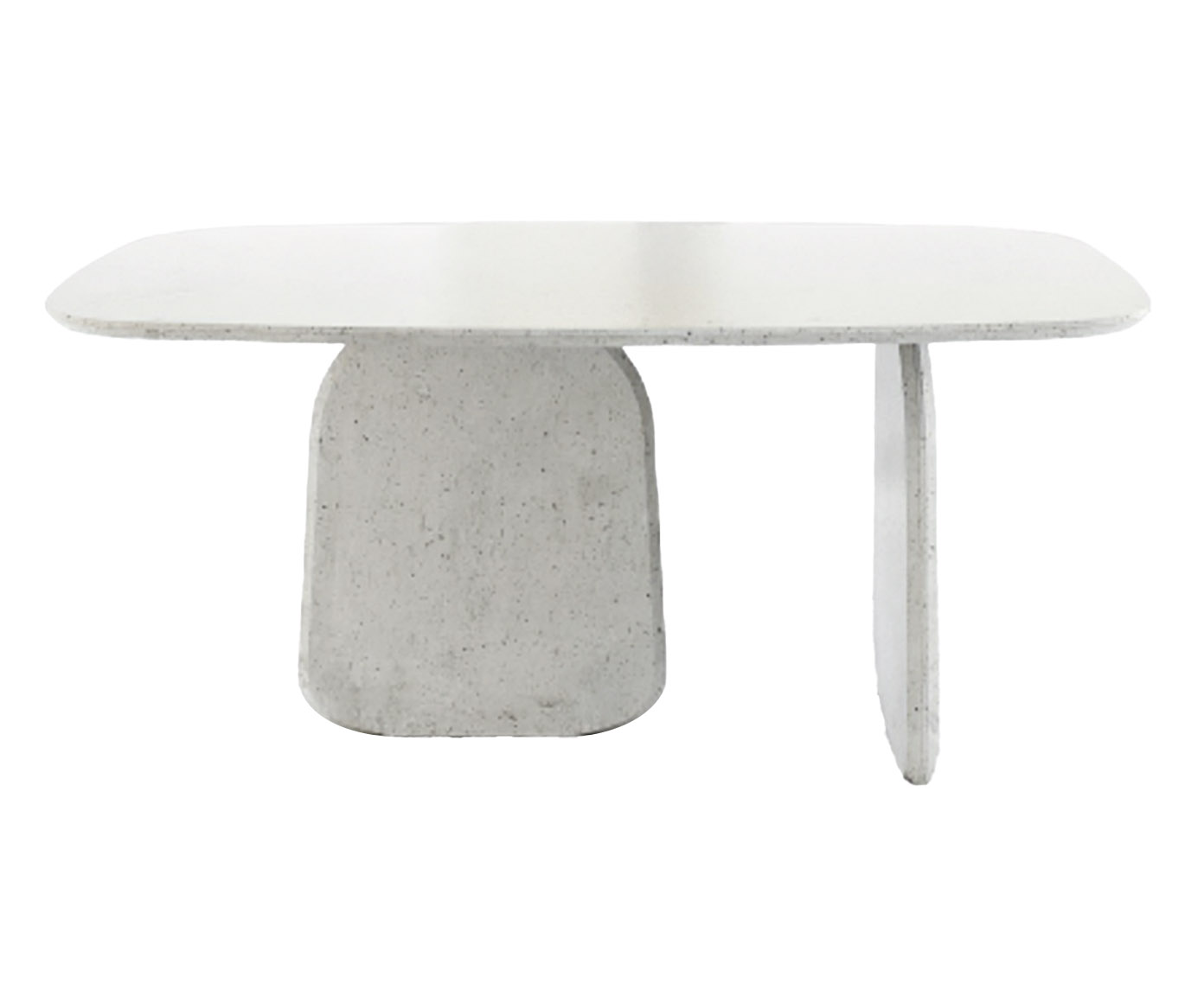 Mesa de Jantar P&eacute;trea com Tampo P&eacute;treo Branco - image 0