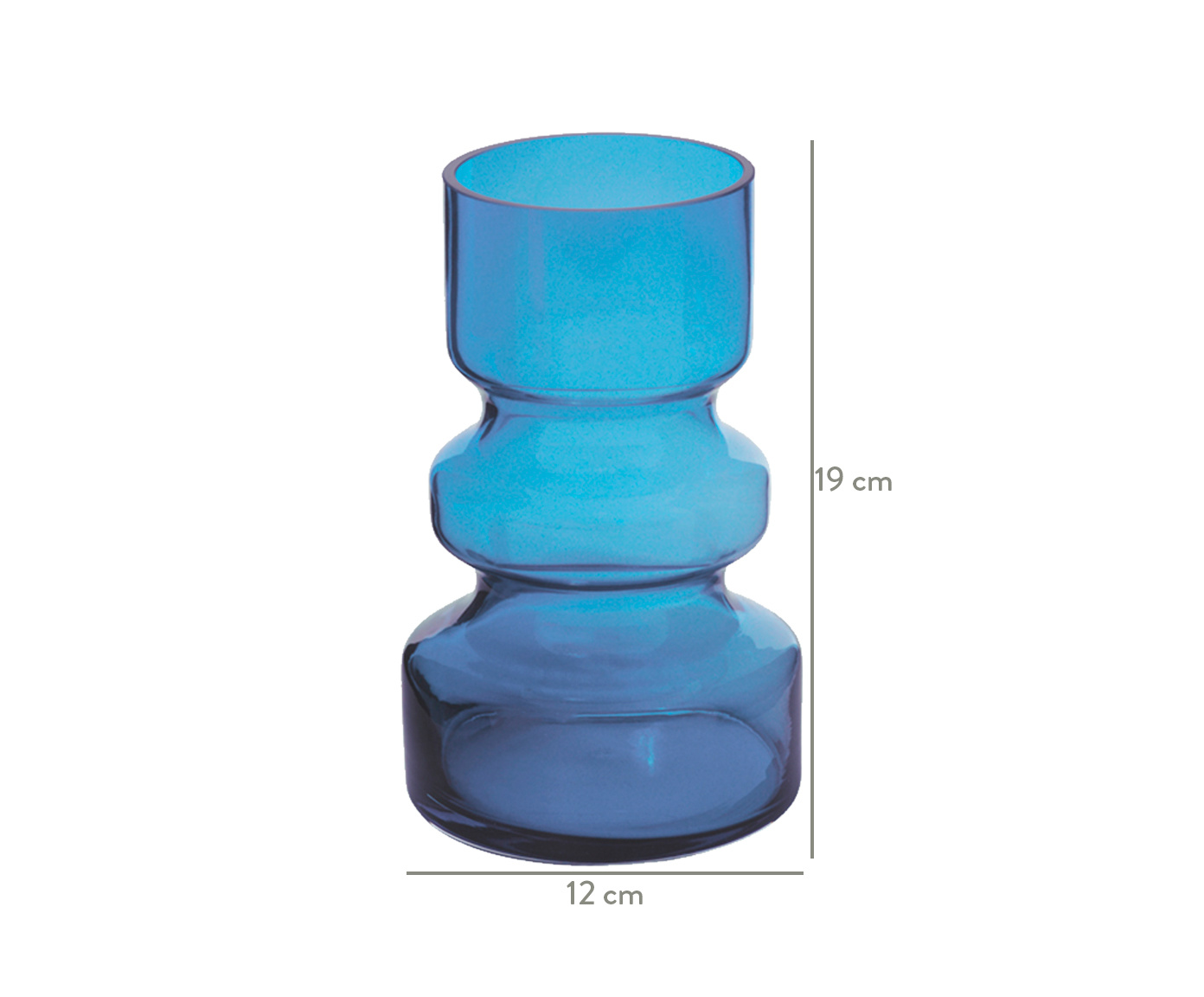 Vaso em Vidro Nanda II - Azul image number 2