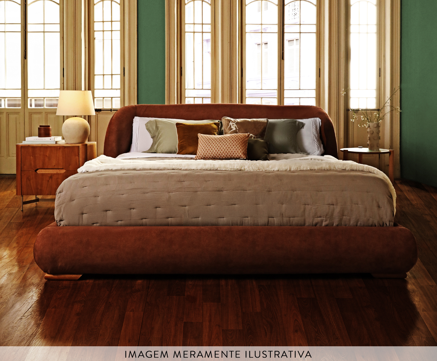 Cama Lumie Veludo Soft Bege image number 1