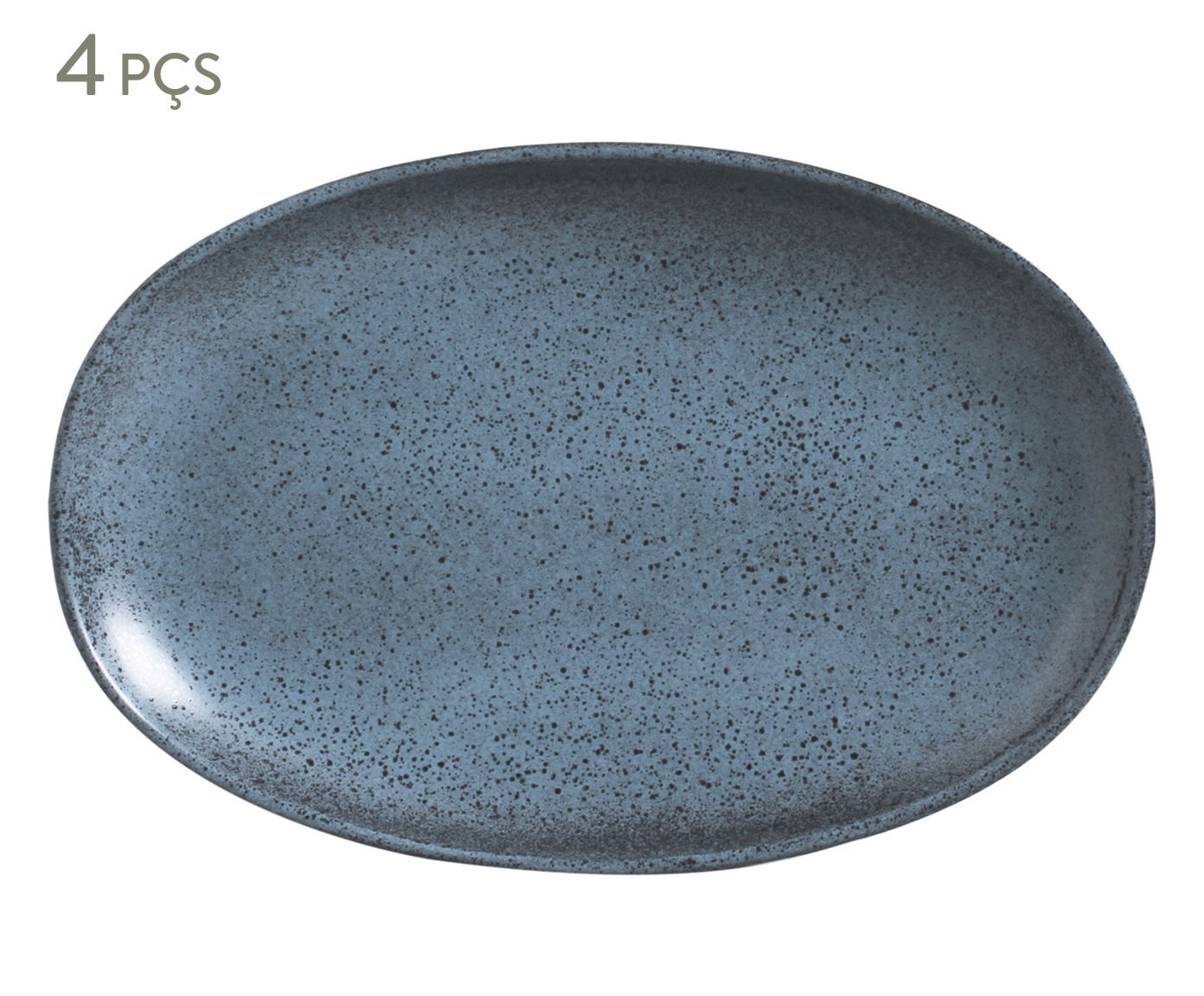 Jogo de Travessas Oval Org&acirc;nico Night Sky Azul - image 0