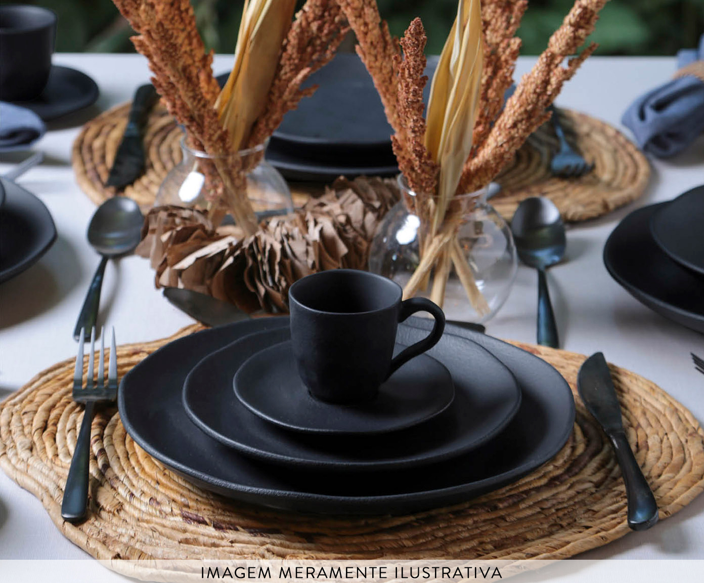 Aparelho de Jantar Org&acirc;nico Preto Matte Preto image number 3