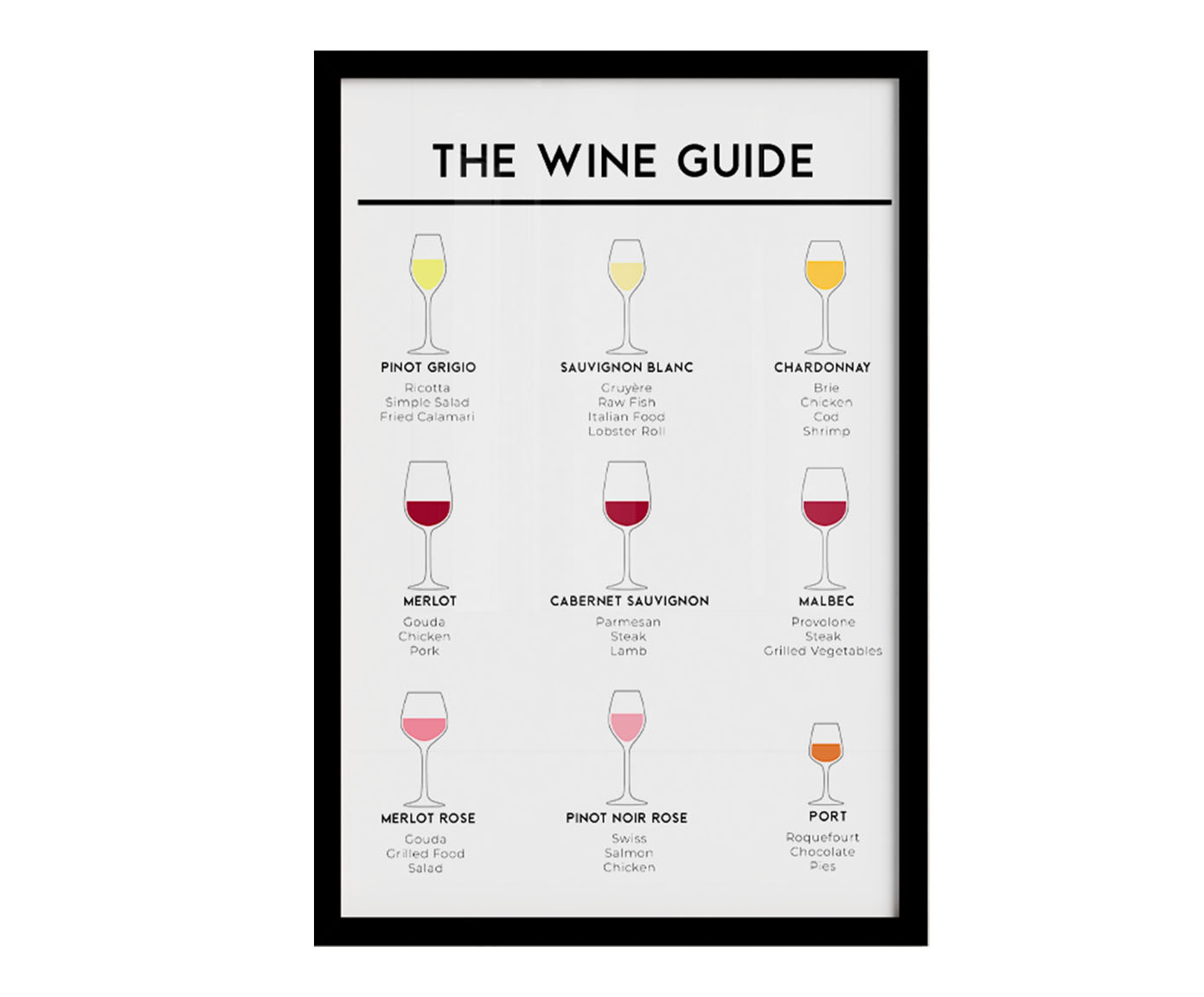 Quadro The Wine Guide com Moldura Preta image number 0