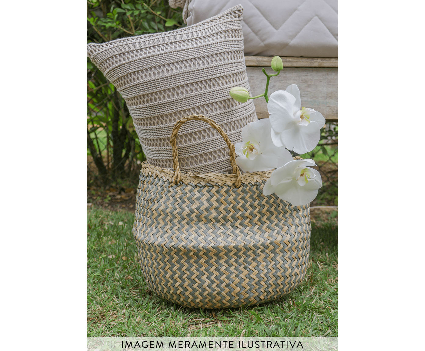 Almofada Monalisa Sisal Retangular Off-White image number 3