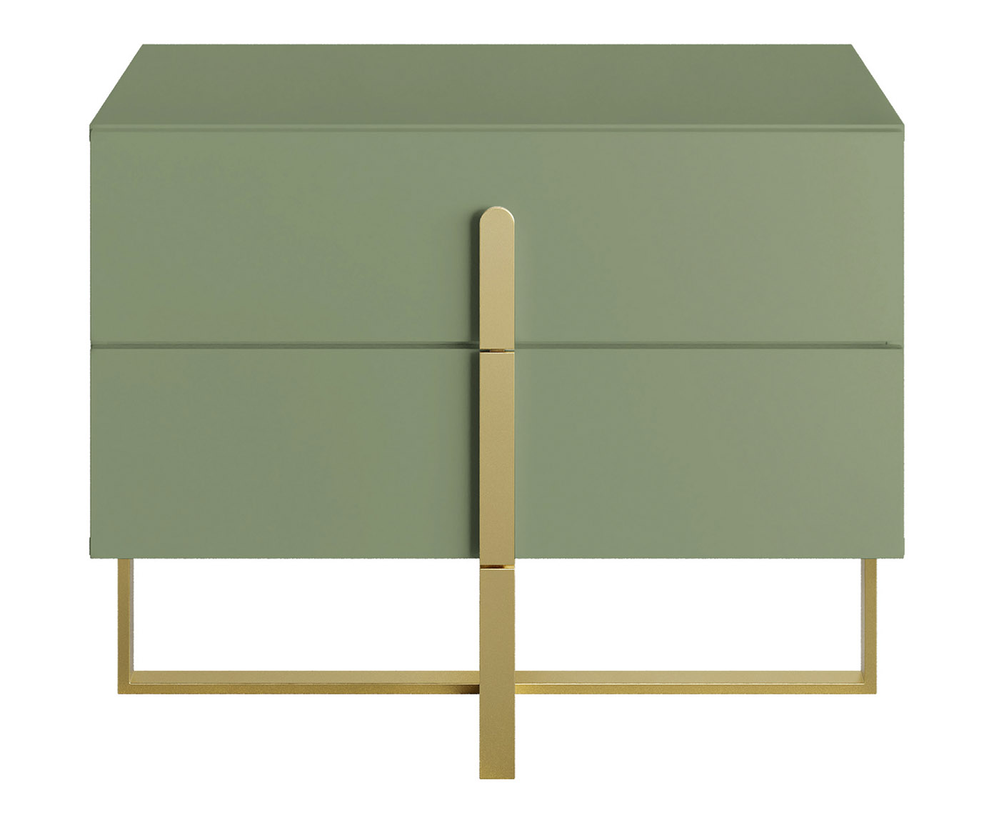 Mesa de Cabeceira Auri Verde Caru&aacute; e Dourado - image 0