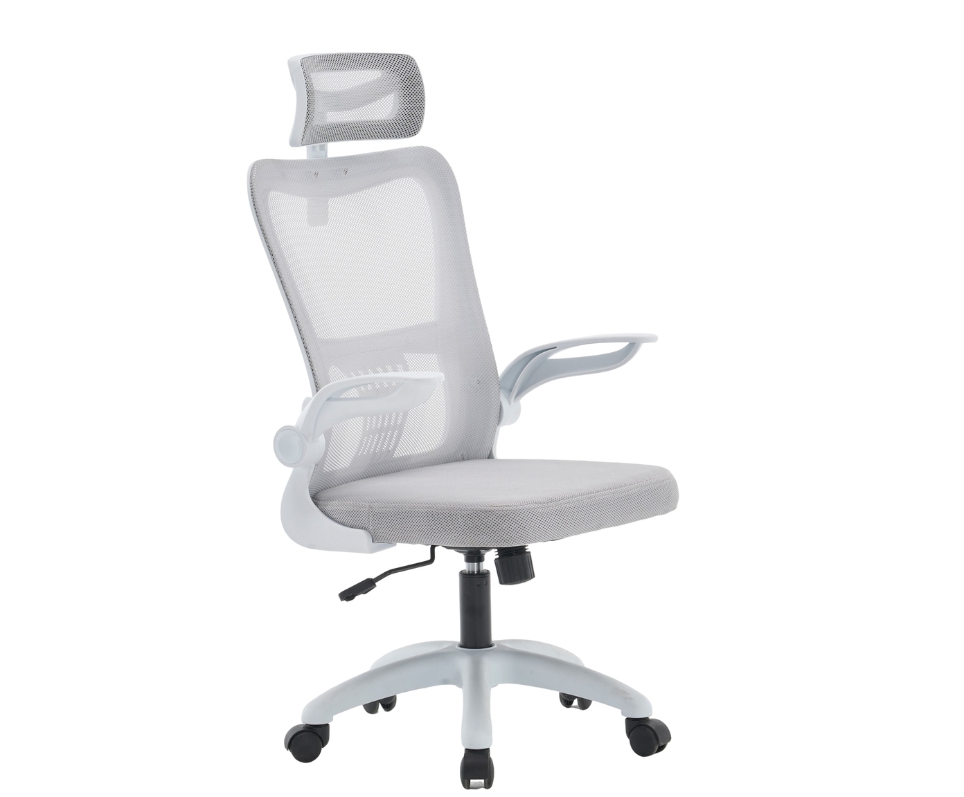 Office Baltimore com Apoio Tela Mesh Cinza Base Branca image number 6