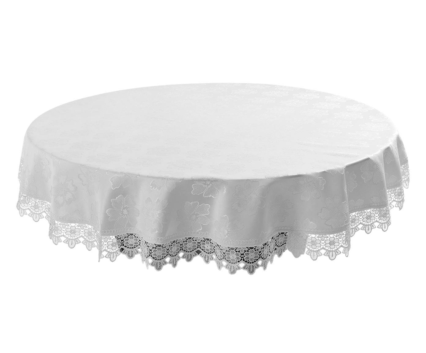 Toalha de Mesa Redonda Narcisa Branco image number 0