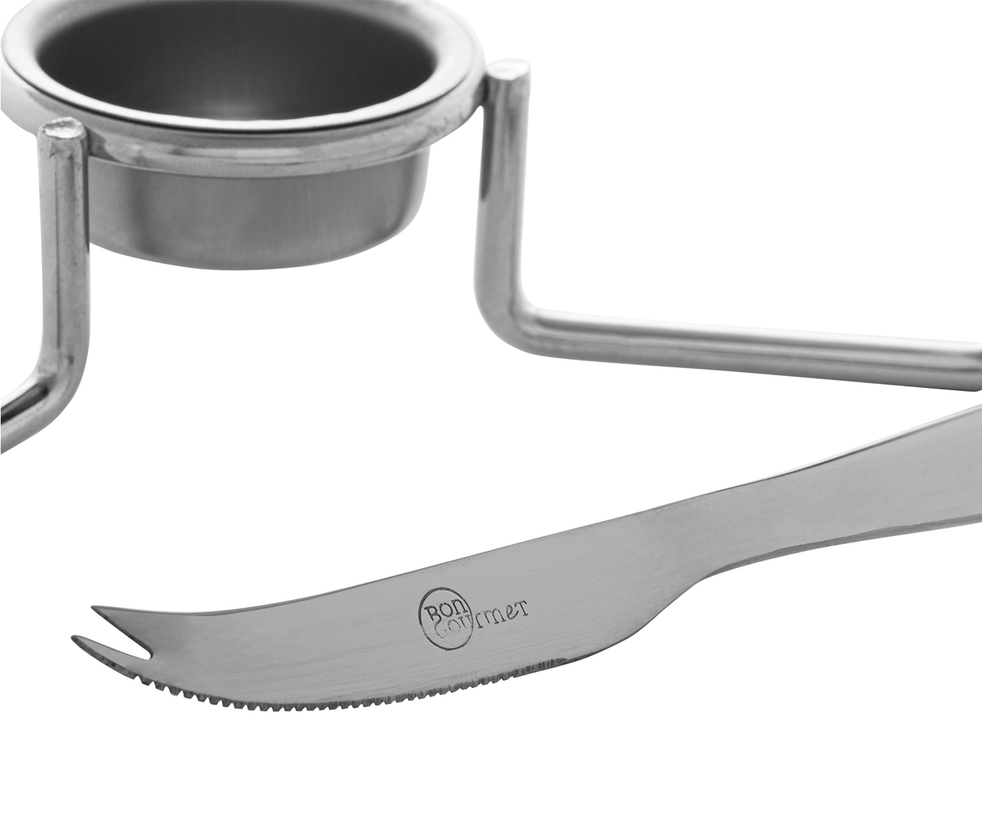 Jogo para Queijo Brie em Inox Cybele image number 2