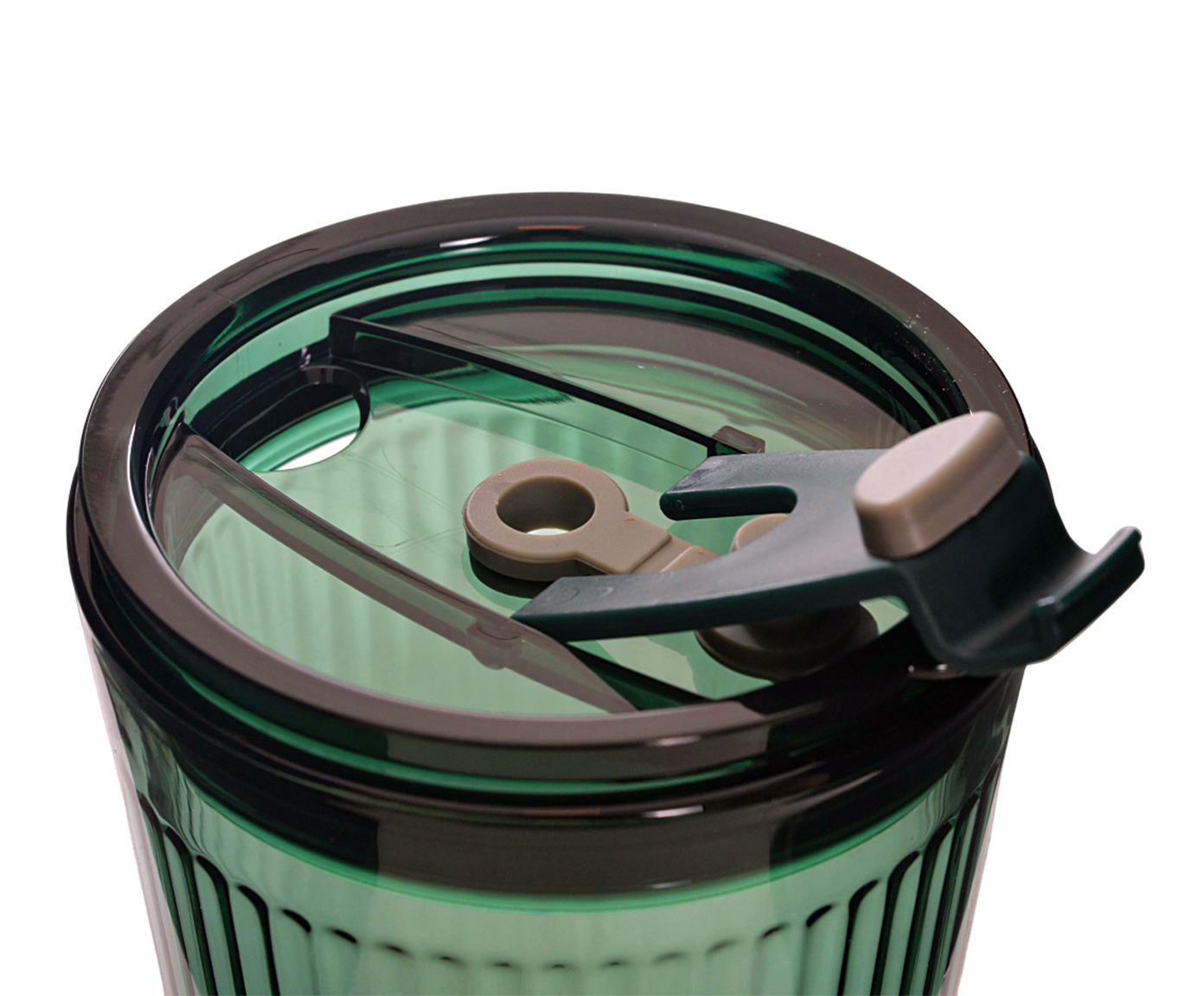 Copo com Tampa e Canudo Enjoy Verde - 450 ml image number 1
