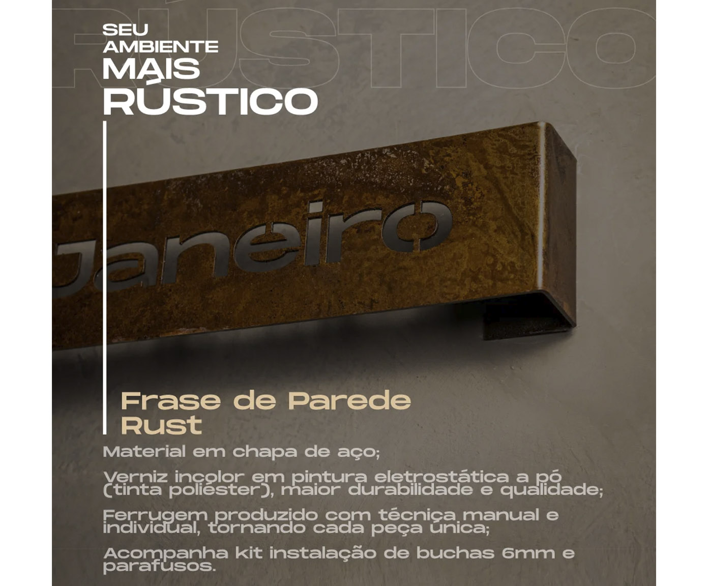 Frase de Ferro Rust "Te Amarei de Janeiro A Janeiro" image number 4