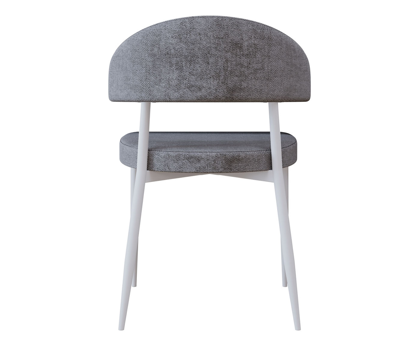 Cadeira Bless Fixa Lautrec Cinza e Branco Fosco image number 3