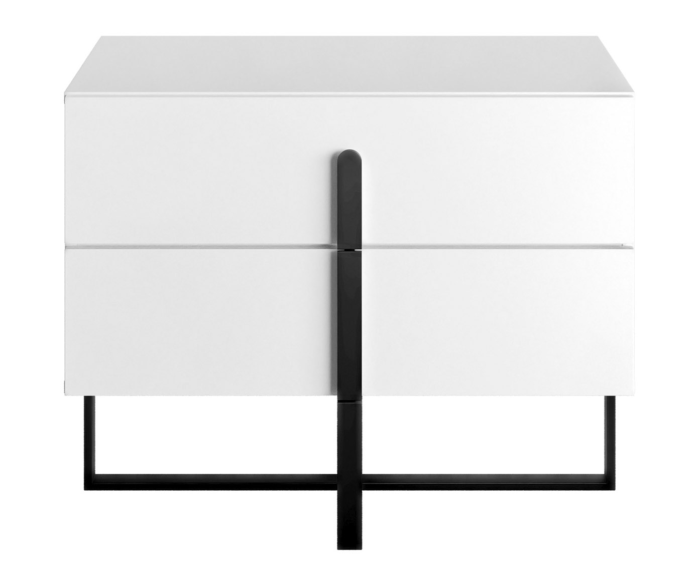 Mesa de Cabeceira Auri Branco e Preto image number 0