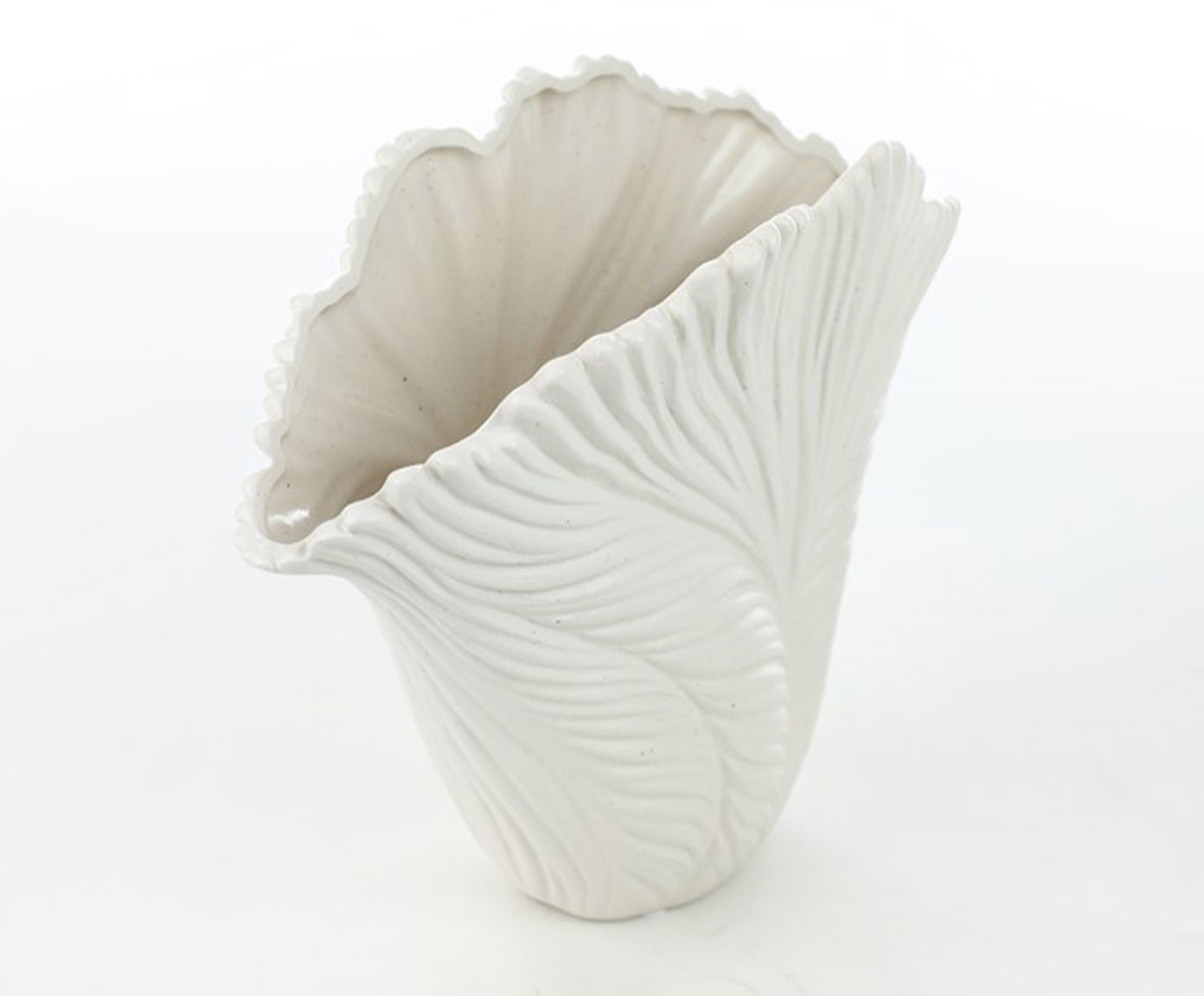 Vaso Decorativo Lily Branco Fosco - image 1