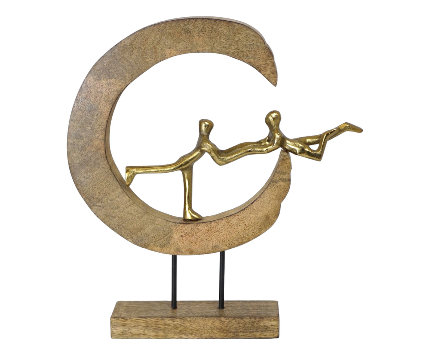 Escultura Decorativa Volume Dourado e Marrom image number 0