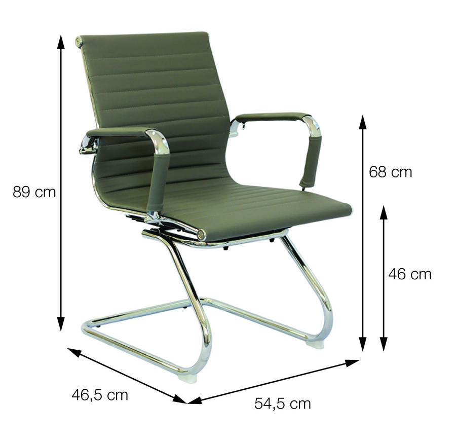 Cadeira Fixa Office Eames Esteirinha Marrom Escuro image number 3