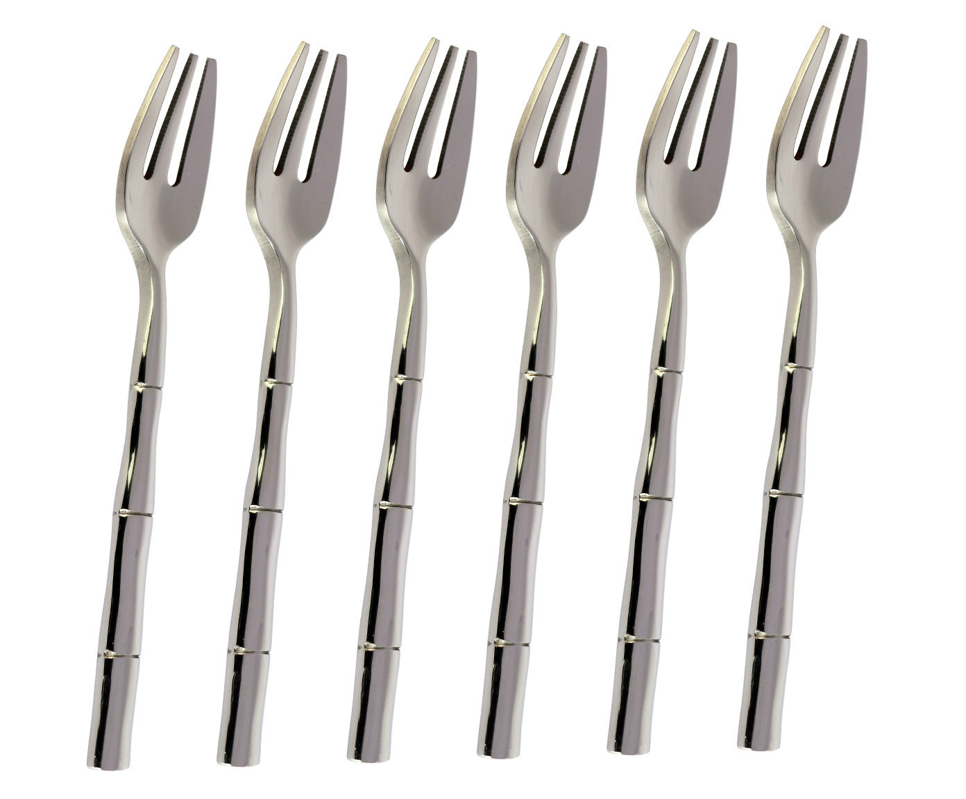 Jogo de Garfos para Bolo em Inox Steel Wood image number 1