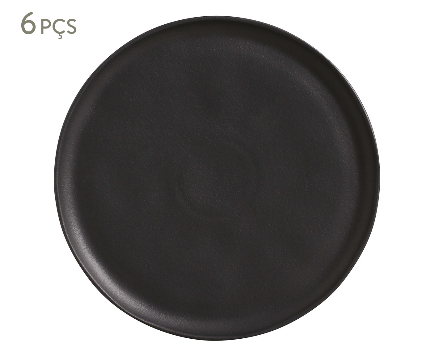 Jogo de Pratos Raso Bio Matte Preto - image 0