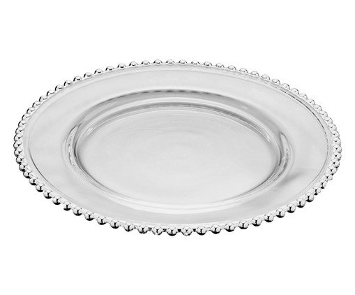 Sousplat com Borda Prateada Pearl image number 0