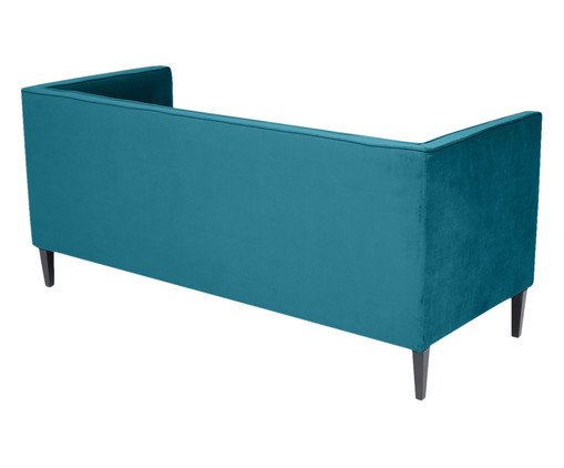 Sof&aacute; Day Bed Bergamo em Veludo - Azul Pav&atilde;o image number 11