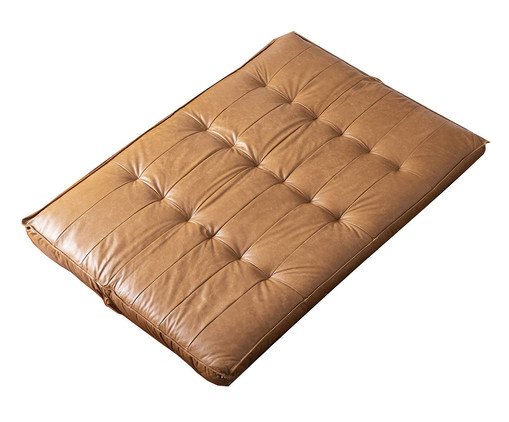 Sof&aacute; Cama Laise em Couro Caramelo image number 10