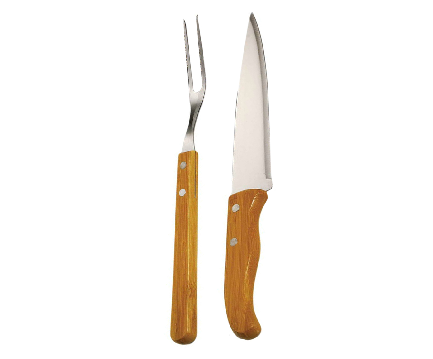 Jogo de Faca E Garfo Trinchante em Inox E Bambu Special Line - image 0