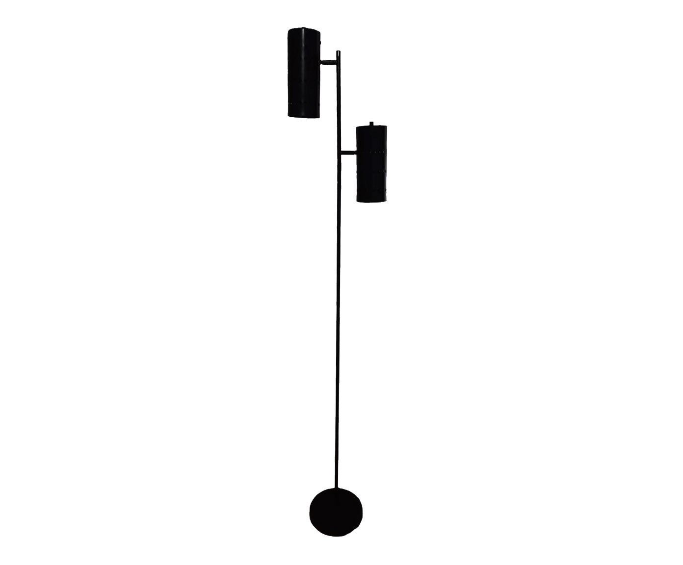 Lumin&aacute;ria de Piso Malfatti com C&uacute;pula Dupla Articulada Preta - image 0