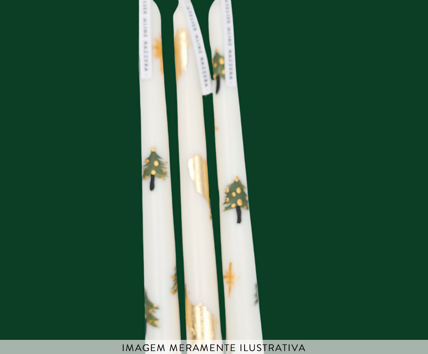Velas para Casti&ccedil;al Cl&aacute;ssicos Natalinos - 2 pe&ccedil;as image number 1