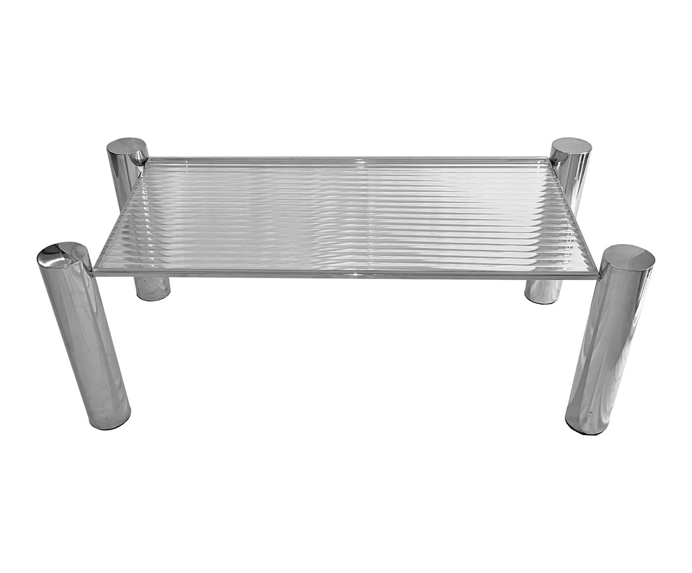 Mesa de Centro Tiago com Vidro Canelado - image 0
