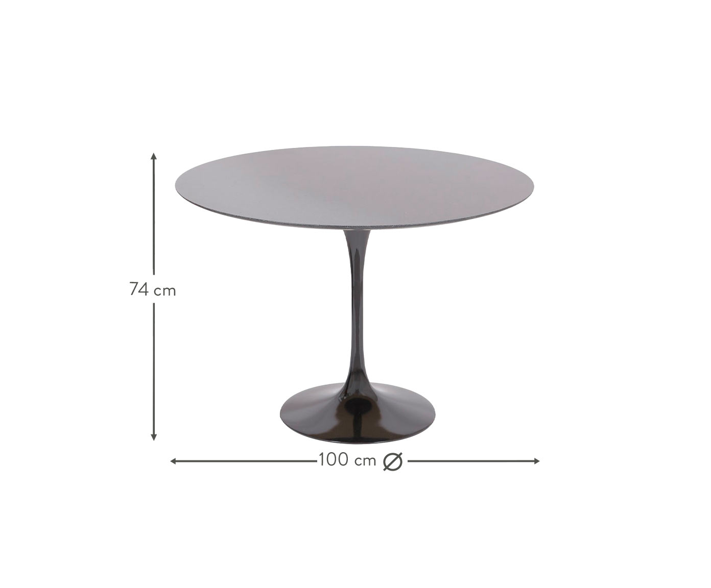 Mesa Saarinen Redonda S&atilde;o Gabriel Base Preta image number 5