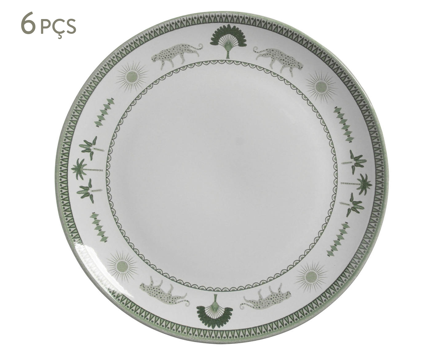 Jogo de Pratos Fundo Coup Stoneware Ex&oacute;tica Floral image number 0
