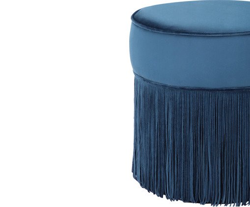 Puff Franja Simples - Azul image number 1
