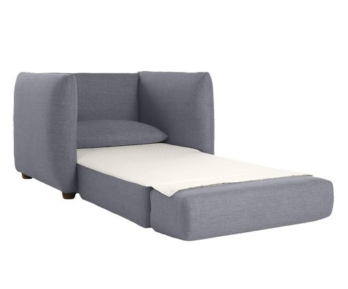 Poltrona Cama em Linh&atilde;o Luma Azul image number 2