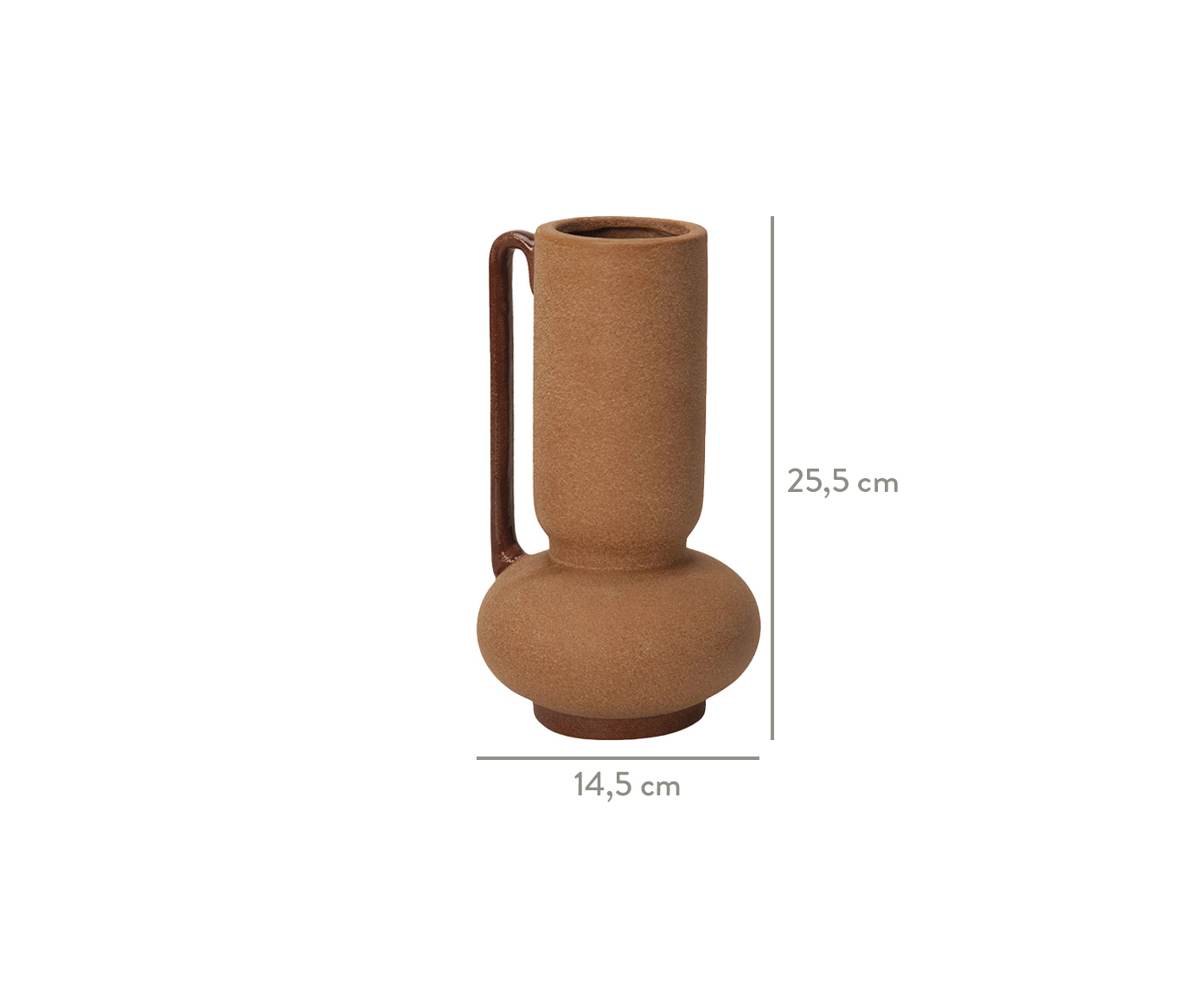 Vaso em Cer&acirc;mica Sophie - Marrom image number 2