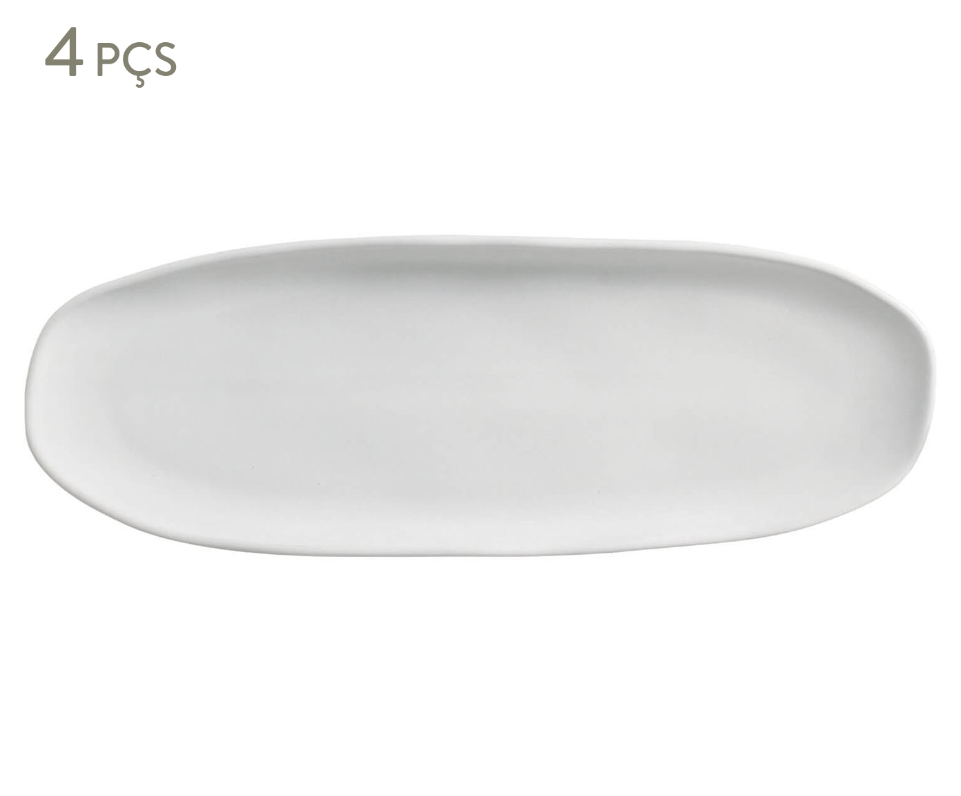 Jogo de Travessas Oval Rasa Org&acirc;nico New White - image 0
