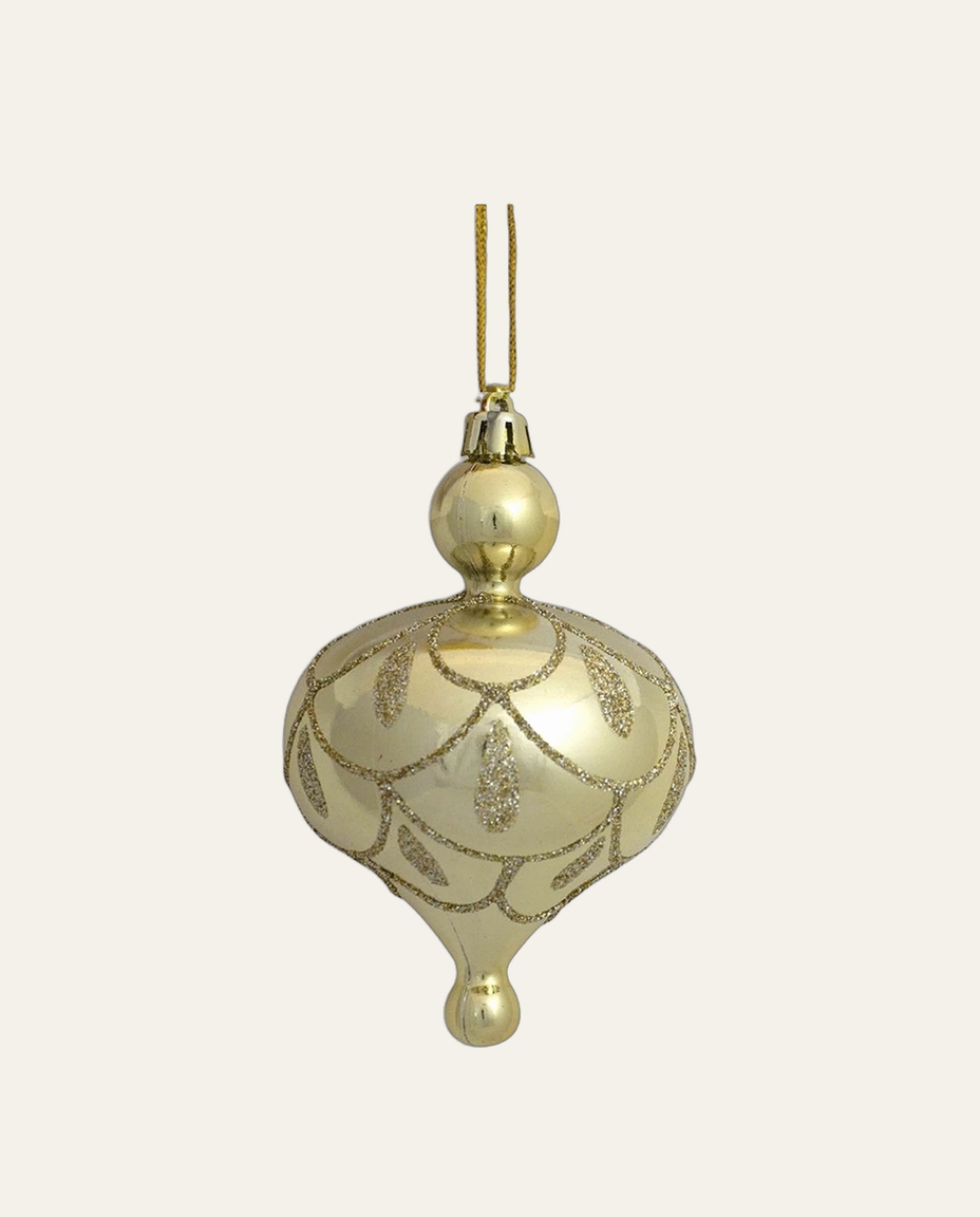 Enfeite Natalino Gota Cetim Dourado - image 0