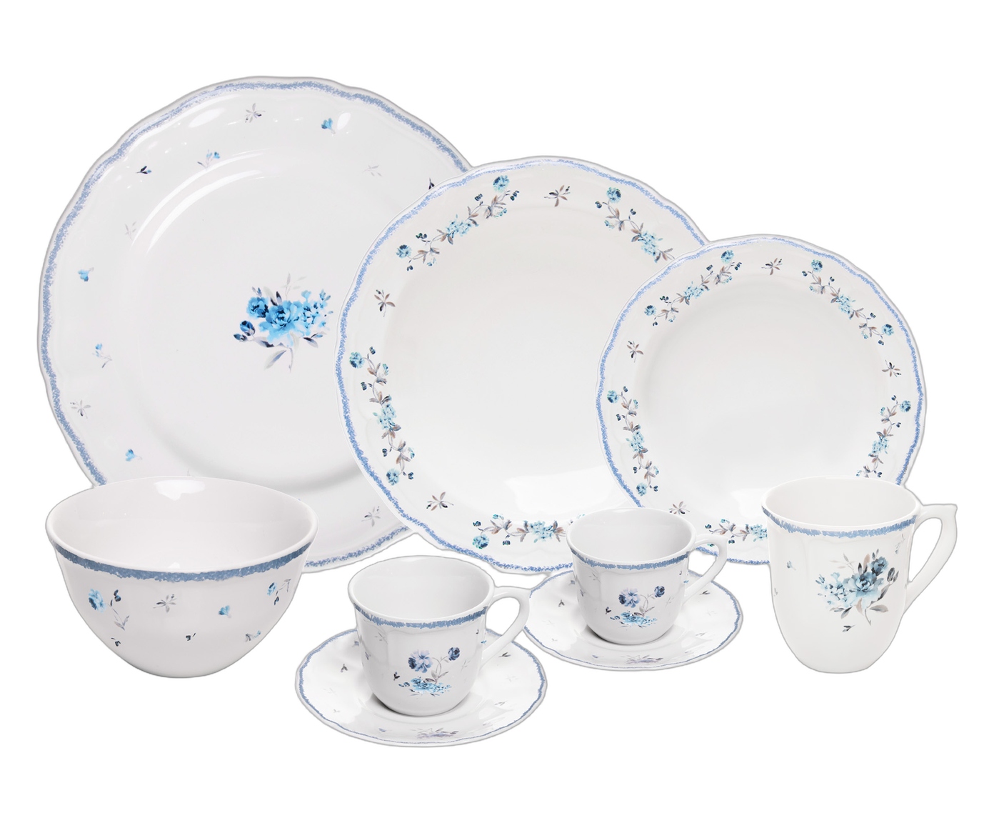 Aparelho de Jantar Florescer Azul - 36P&ccedil;s image number 0
