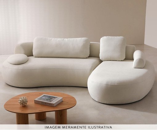 Sof&aacute; Laguna by Elle - Chaise Boucl&ecirc; Off-White VI image number 2