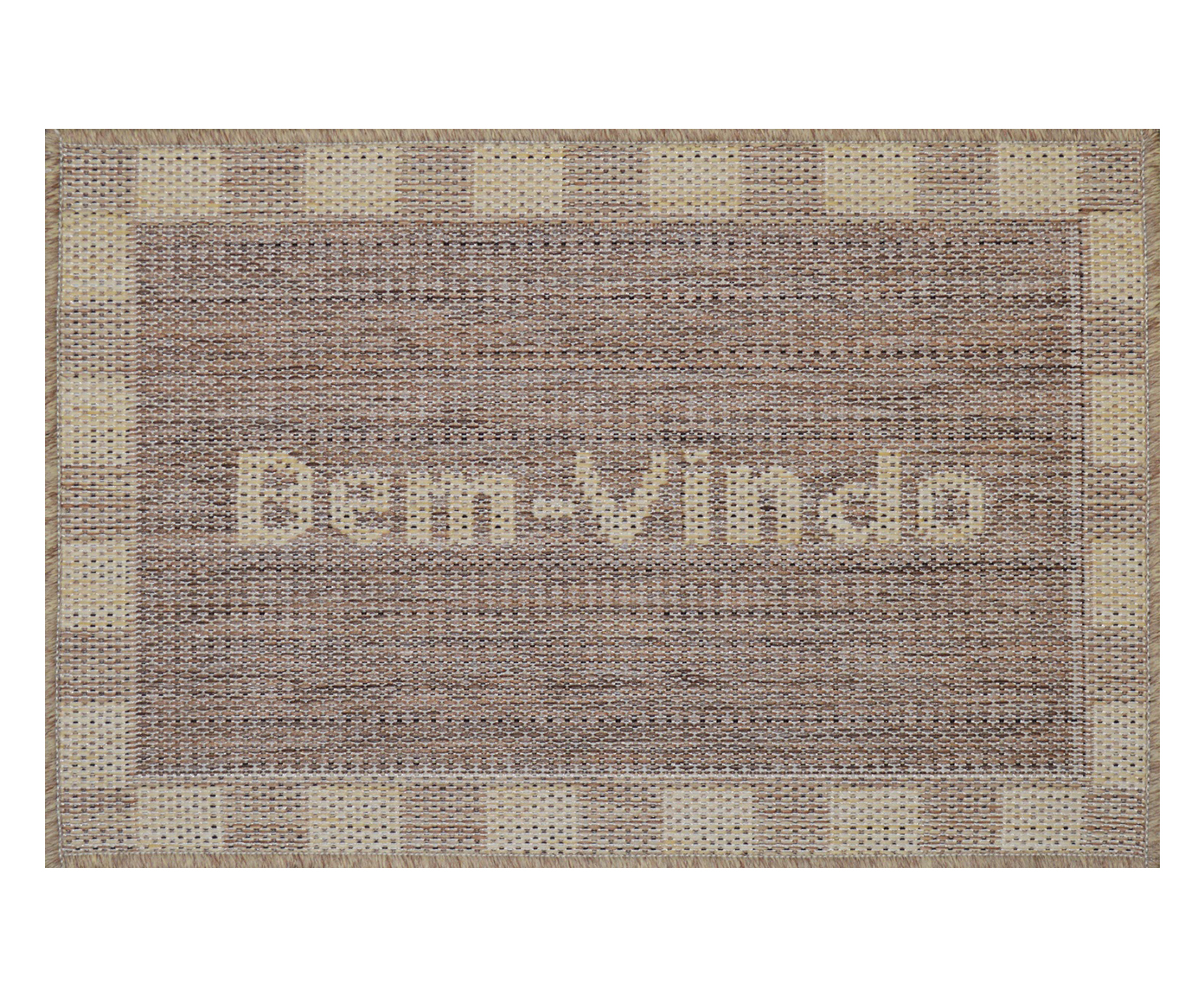 Capacho Look Jacquard Castor - Marrom e Bege - image 0