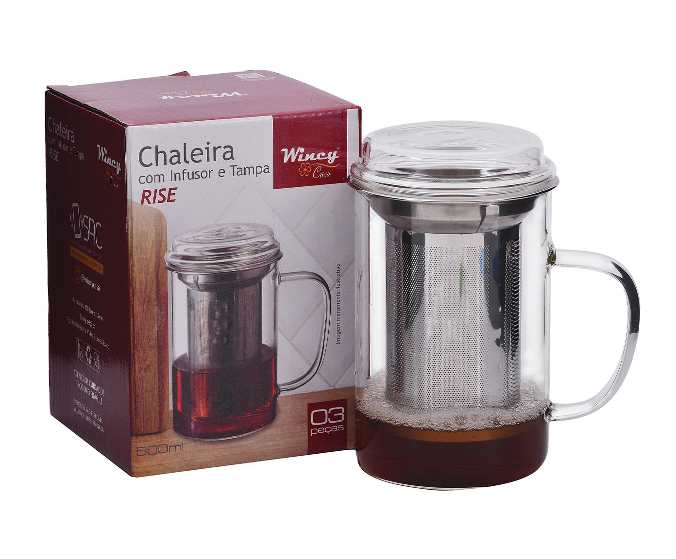 Caneca com Infusor Tampa Rise image number 2