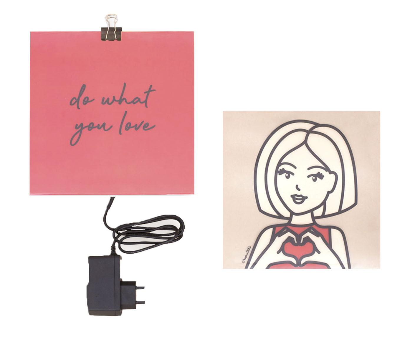 Lumin&aacute;ria de Parede com Led Cris e do What You Love - 20X20X3cm - image 0