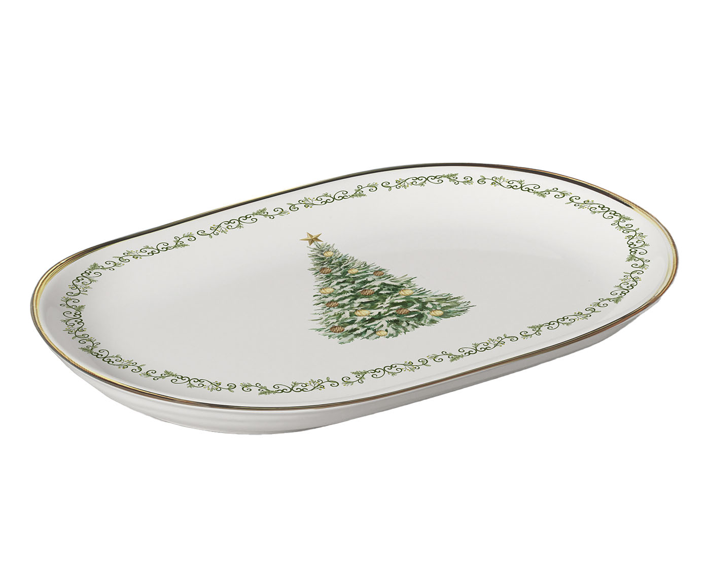 Travessa Christmas com Filete Dourado - image 0