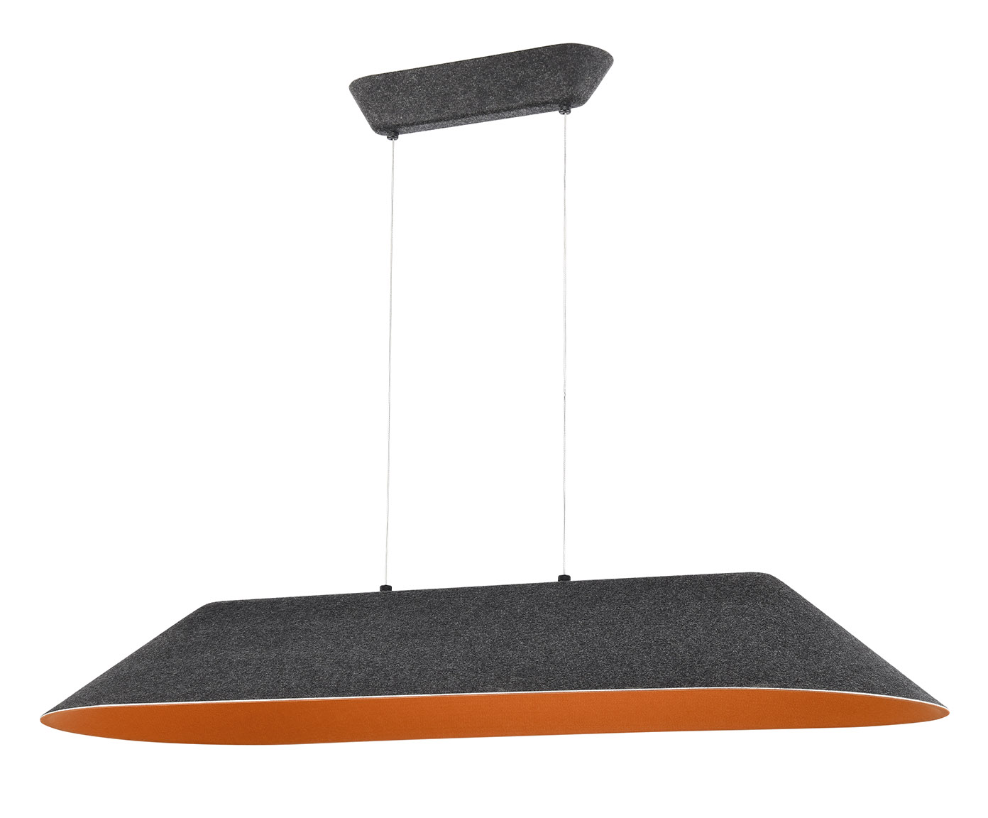 Pendente Felt Preto e Laranja Bivolt image number 0