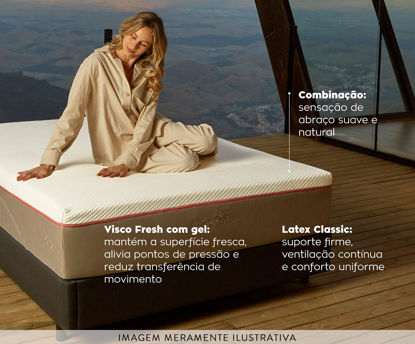 Colch&atilde;o Zissou Coral Firme G3 image number 5