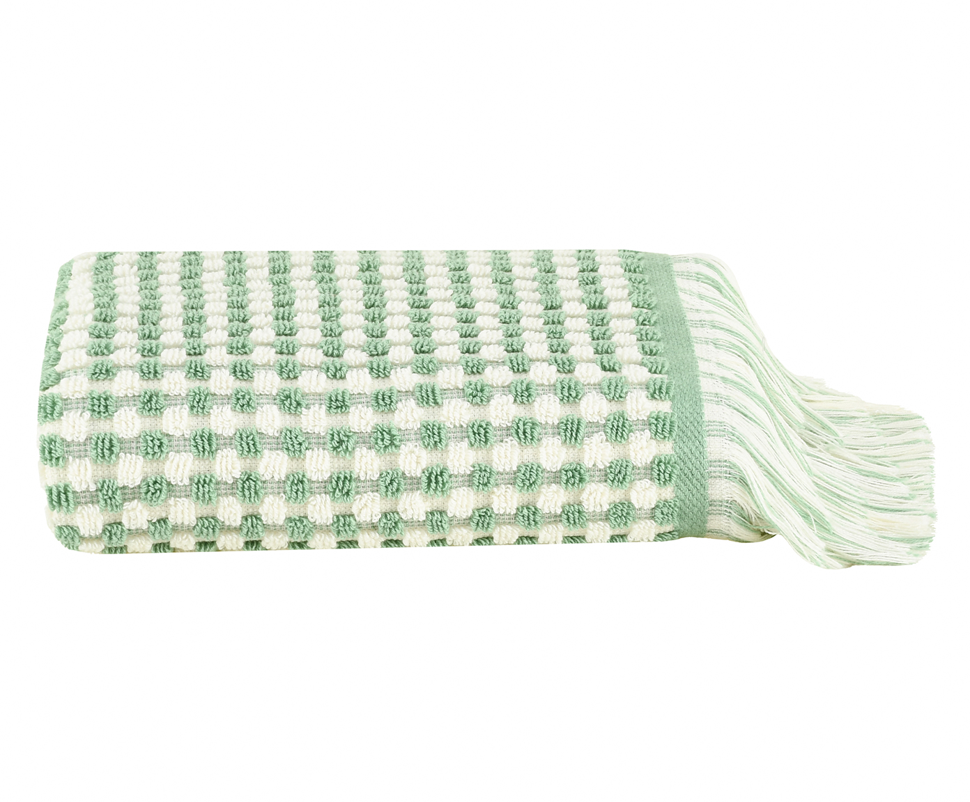 Toalha de Rosto com Franja Loom Verde Menta - image 0