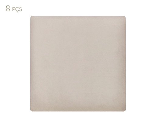 Cabeceira Modular em Veludo Duni Square - Off White image number 2