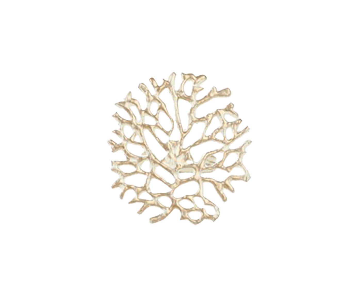 Jogo de An&eacute;is para Guardanapo Naturis Branco e Dourado - image 0